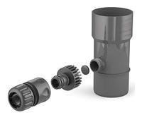 BRYZA® Drain de gouttière pour citerne de Pluie DN Ø 63 mm Graphite | Récupérateur d'eau de Pluie Speedy pour Tuyau de Descente de Tuyau d'arrosage, raccord Rapide