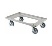 BS Rollen BS Rollen Collecteur à roulettes universel avec plaque TPR, gris, CT 250kg Quantité:1