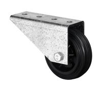 BS Rollen BS Rollen Roue de support E31 Ø 80 mm avec plaque Caoutchouc noir Quantité:1