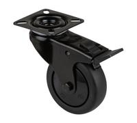 BS Rollen BS Rollen Roulette pivotante A820.A85.075 avec plaque, Ø 75 L 25mm, 60kg TPR Quantité:1