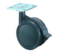 BS Rollen BS Roulettes double F331 avec frein Roue Ø 75 mm plastique Quantité:1