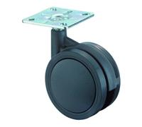 BS Rollen BS roulettes double roulette F330 roue Ø 75 mm plastique sans frein de blocage Quantité:1