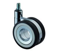 BS Rollen BS Roulettes Double roulette F370 Roue Ø 75 mm Polyuréthane sans bloqueur Quantité:1