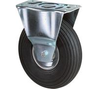 BS Rollen L410C90260 Roulette fixe à bandage pneumatique 260mm, noir/argenté