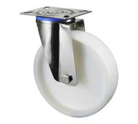 Roulette pivotante D.200mm Trgf.300kg Ku.Platte L129xB106mm BS ROLLEN