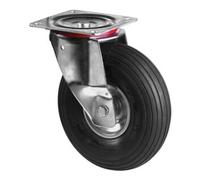 BS Rollen – Roue pneumatique L400.C90.260 – Ø 260 mm, 200 kg, pivotante avec plaque à visser