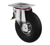 BS Roulettes Roulette pivotante L120.C90.260 avec frein diamètre 260mm capacité de charge 200kg plateau 175x175mm - L420.C90.260