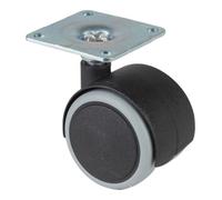 BS Rollen Roulette double en plastique D.roue 40 mm cap.charge 30 kg avec plaque de fixati Quantité:1