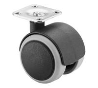 BS Rollen Roulette double en plastique D.roue 50 mm cap.charge 50 kg avec plaque de fixati Quantité:1