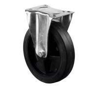 BS Rollen Roulette fixe BS Rollen, roue élastique noire Ø 125 mm Quantité:1