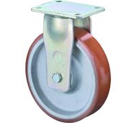 BS Rollen Roulette fixe pour charges lourdes RC100 diamètre 200mm capacité de charge 1000kg plaque de roue PUR 138x110mm - RR110.C10.200