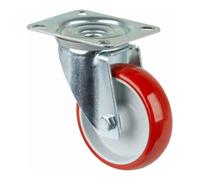 BS Rollen Roulette pivotante D.roue 100 mm cap.charge 125 kg polyuréthane plaque L104xl80 Quantité:1