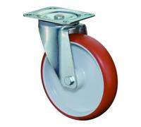BS Rollen Roulette pivotante D.roue 125 mm cap.charge 150 kg polyuréthane plaque L104xl80 Quantité:1
