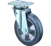 BS Rollen Roulette pivotante pour charges lourdes N100 diamètre 100mm capacité de charge 150kg pneu plein élastique - N100.B80.101