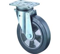 BS Rollen Roulette pivotante pour charges lourdes N100 diamètre 160mm capacité de charge 300kg pneu plein élastique - N100.B80.160