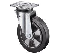 BS Rollen Roulette pivotante pour charges lourdes N100 diamètre 250mm capacité de charge 550kg pneu plein élastique - N100.B80.251