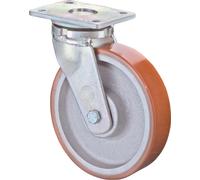 BS Rollen Roulette pivotante pour charges lourdes RC100 diamètre 150mm capacité de charge 800kg roue en polyuréthane plaque 138x110mm - RR100.C10.150