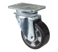BS Rollen Roulette pivotante pour charges lourdes N100 diamètre 125mm capacité de charge 220kg pneu plein élastique - N100.B80.125