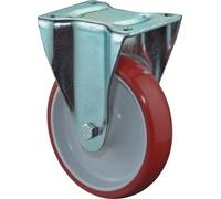 BS Roulettes Roulette fixe A30 diamètre 200mm capacité de charge 250kg roue PUR plaque 135x110mm - L410.B31.200