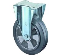 BS Roulettes Roulette fixe N100 diamètre 200mm capacité de charge 450kg pneu plein élastique plaque 138x110mm - N110.B80.200