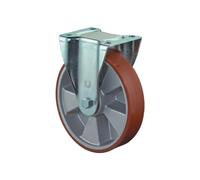 BS Roulettes Roulette fixe pour charges lourdes avec platine à visser Fonte-Polyuréthane Roulements à billes 125 mm 450 kg - L610.B90.125