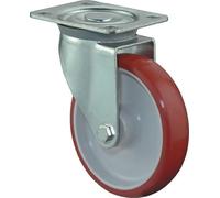 BS Roulettes Roulette pivotante A30 diamètre 200mm capacité de charge 250kg roue en polyuréthane plaque 135x110mm - L400.B31.200