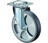 BS Roulettes Roulette pivotante D.250mm Trgf.300kg thermopl.Ku.Platte L135xB110mm - L400.B44.250