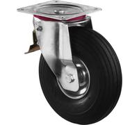 BS Roulettes Roulette pivotante L120.C90.260 avec frein diamètre 260mm capacité de charge 200kg plateau 175x175mm - L420.C90.260
