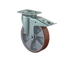 BS Roulettes Roulette pivotante L620.B90.125 avec frein Diamètre 125mm Capacité de charge 450kg Plateau 135x110mm - L620.B90.125