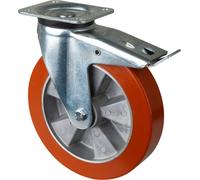 BS Roulettes Roulette pivotante L620.B90.250 avec frein diamètre 250mm capacité de charge 1000kg plaque 135x110mm - L620.B90.250