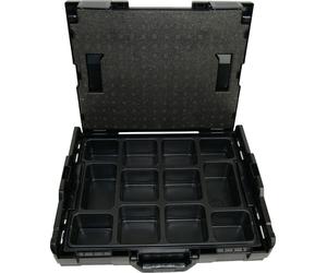 BS Systems L-Boxx 102 noir avec insert pour petites pièces 12 compartiments