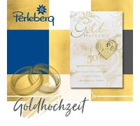bsb Perleberg Carte de mariage d'or avec motif cœur - Collection Lifestyle - Carte de mariage d'or pour félicitations - Cadeau de mariage doré avec enveloppe - 11,6 x 16,6 cm
