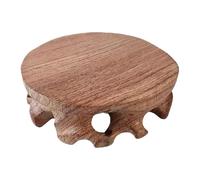 Bsbkoj Wooden Display Riser Stand, Rustic Non Slip Pedestal Holder Decor, for Home Kitchen Bathroom Use, Brown Wood Build Finish, Candle Perfume Tea Set Display Storage, Living Room Farmhouse Use