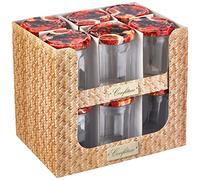BSCA 518506 Set de 12 Confituriers/Couvercle Décore Verre 385 ml