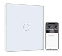 BSEED Interrupteur sans Fil Zigbee,1 Gang 1 Voie Interrupteur Connecté WiFi Blanc,Compatible avec Amazon Alexa et Google Home,Avec Contrôle à Distance et Fonction de Temps(NÉCESSITE TUYA HUB)