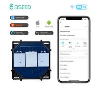 BSEED - interrupteur tactile intelligent e fonction 1/2/3 boutons, 1/2/3 voies, WIFI, Base de commutateurs d'éclairage, pièces de bricolage, contrôle par application intelligente, neutre requis