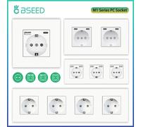 BSEED M1 série prise murale ue USB type-c Port prises Double cadre en plastique prises Triple prises de courant Protection des enfants 16A