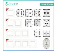 BSEED-Prises de courant murales, pièces de panneau en plastique, USB blanc CAT5, fonction TV Internet ST avec prise murale, norme européenne, bloc de bricolage