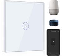 BSEED Smart Wifi Touch Interrupteur d'éclairage Alexa, et Google, interrupteur à 1 compartiment, blanc