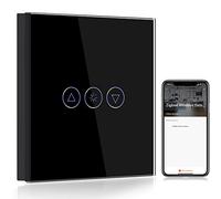 BSEED Zigbee Variateur de Lumière,1 Gang 1 Voie Intelligent Interrupteur gradateur Noir,Compatible avec Amazon Alexa et Google Home,Interrupteur Connecté WiFi avec Écran Tactile(NÉCESSITE TUYA HUB)