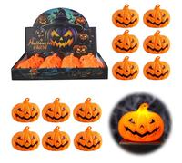 Bseical Lot de 12 bougies LED en forme de citrouille, bougies chauffe-plat LED vacillant avec batterie, ampoule LED électrique vacillante, lumière de citrouille pour Halloween (B)