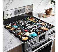 BSFHH Couvercle de cuisinière en verre résistant à la chaleur avec revêtement en caoutchouc antidérapant - 71,6 x 52,1 cm, résistant aux rayures, élargit l'espace de comptoir, décoration de cuisine