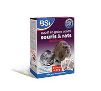BSI - Anti Rats Et Souris - 150g - Grains - Efficacité Rapide - Radicale - Brodi-Kill Grain - 6x25g - Dernière Génération - pour Et Autour De La Maison - Prêt A l'emploi, Vert