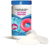 Chlore choc - BSI - Dissolution rapide - Désinfection de l'eau - Spécial bactéries - Idéal pour piscine et spa - Granulé - 1kg