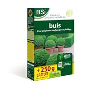 BSI - Engrais - Buis - Bio - Oragno-Minéral - Pour Des Buis Touffus Au Feuillage Etincelant Et Vert Fonçé - Action Longue Durée - 1Kg + 250g Gratuit - Jusqu'à 12,5 m² - UAB
