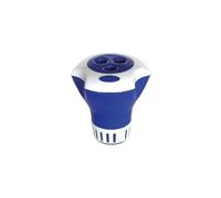 BSI - Grand Flotteur Doseur Mesureur - pour Galets 20 à 200g - Mesure Egalement La Température De l'eau - Adapté Aux Piscines De Petite Taille A Grande Taille, Bleu Blanc