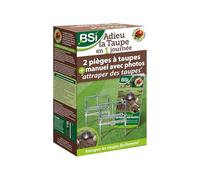BSI - Lot 2 Pièges A Taupes - Haute Qualité - Métal Galvanisé - Ressort Puissant Et Rapide - Efficacité Supérieure - Facile à Installer, Gris
