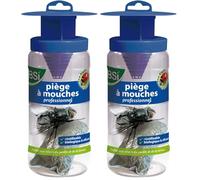 BSI - Piège A Mouches - Attrape Et Digère Jusqu'à 20 000 Insectes - avec Son Attractif - pour Un Usage Extérieur - Prêt A l'emploi - Réutilisable (Lot de 2)