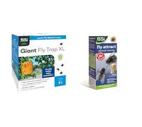 BSI - Piège A Mouches - Grand Format - Attrape Et Digère des Milliers d'Insectes - avec 16 (10+6 p) Attractifs - Naturel - 5L - Prêt A l'emploi - Réutilisable