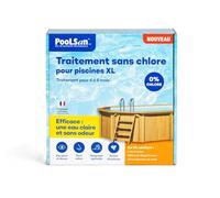 BSI - PooLSan - Solution sans Chlore - pour Une Désinfection Totale des Grandes Piscines - Piscines Hors-Sol Et Enterrée - Jusqu'à 4 à 6 Mois - Elaboré en Europe